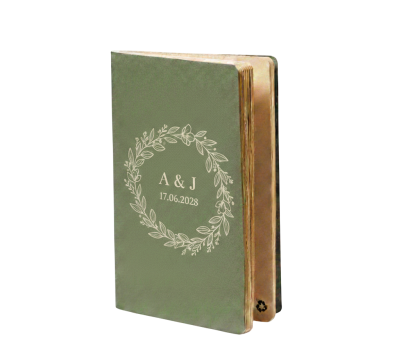 libreta personalizada con logo para los invitados de tu boda